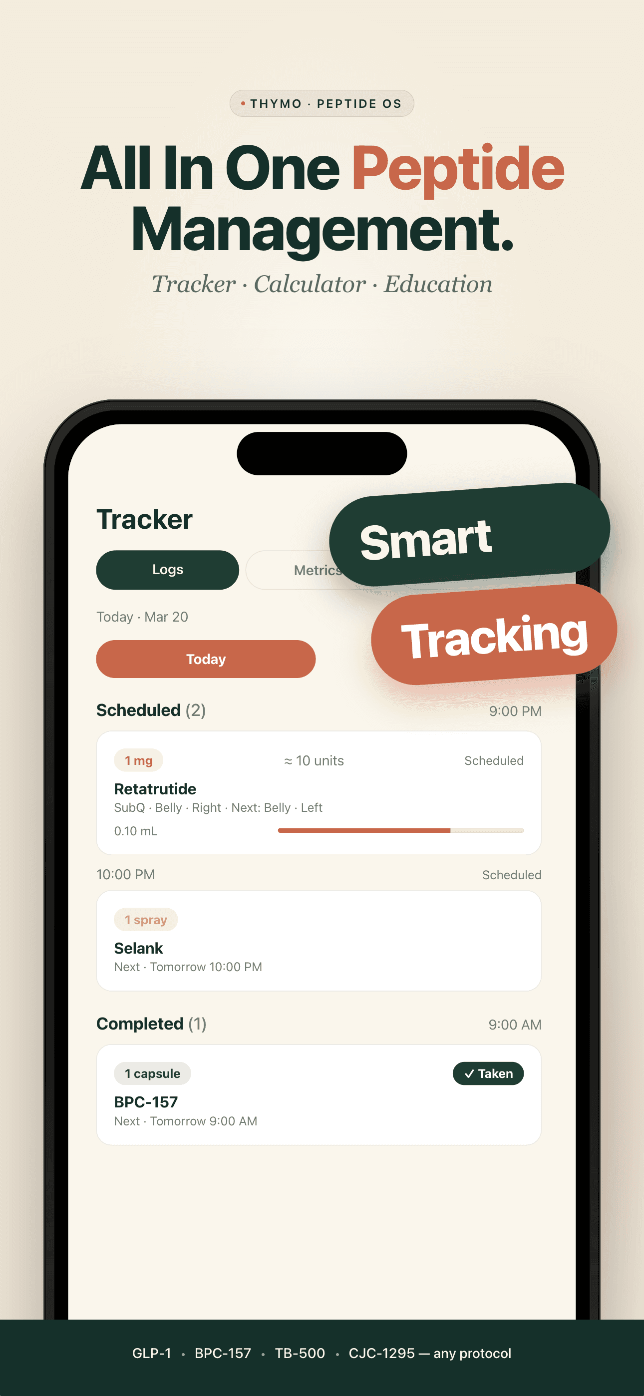 Thymo Tracker — log injections and schedule doses