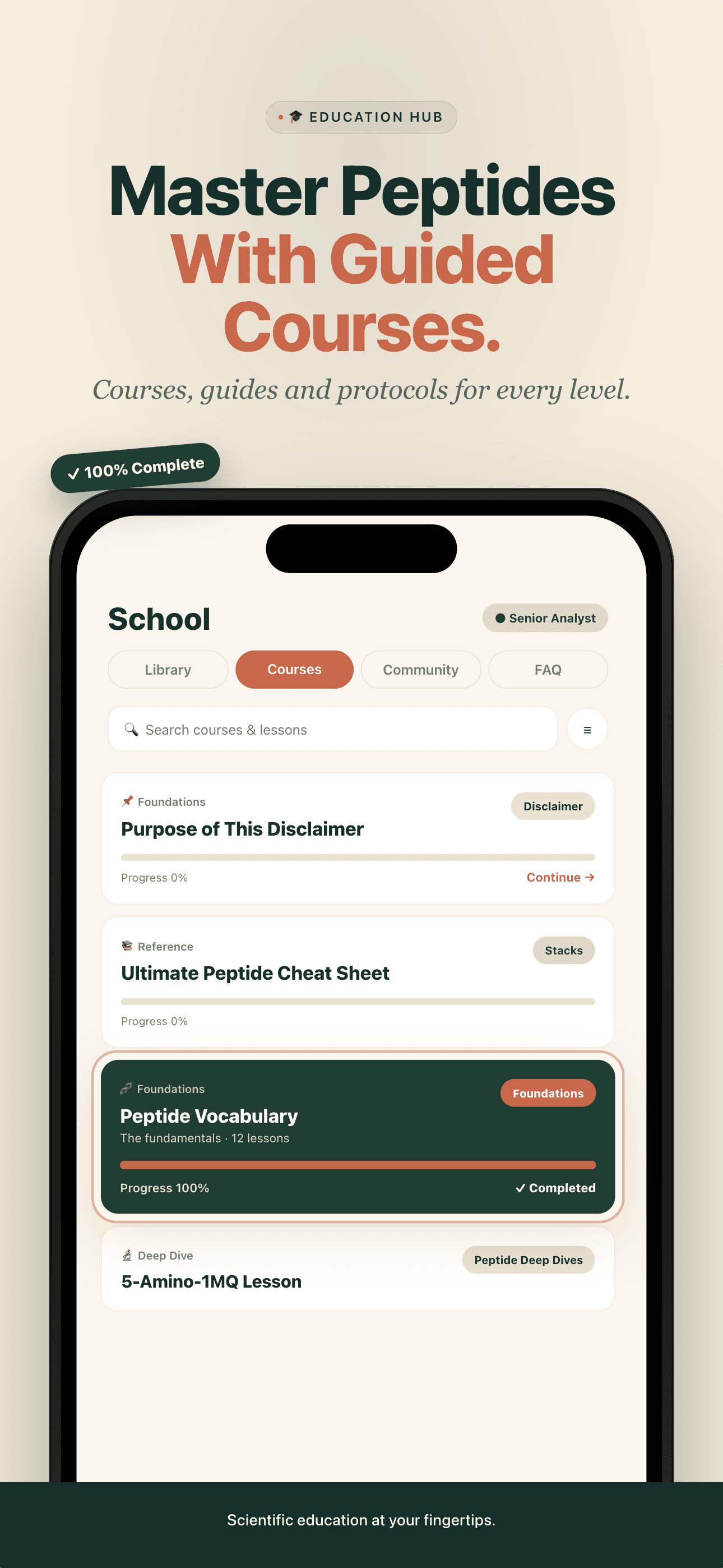 School courses and education content